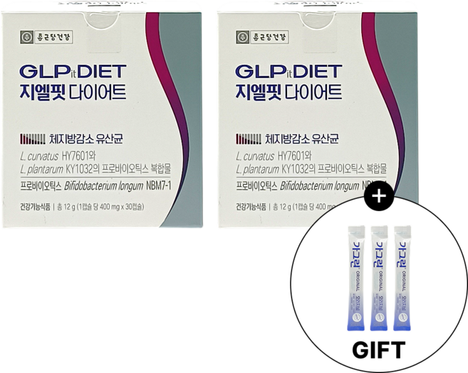 지엘핏다이어트 종근당 지엘핏 다이어트 유산균 30캡슐 2개, 2박스, 30정
