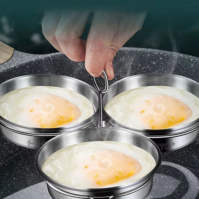 스텐 수란 계란찜기 후라이 찜기 3P K547, 단품