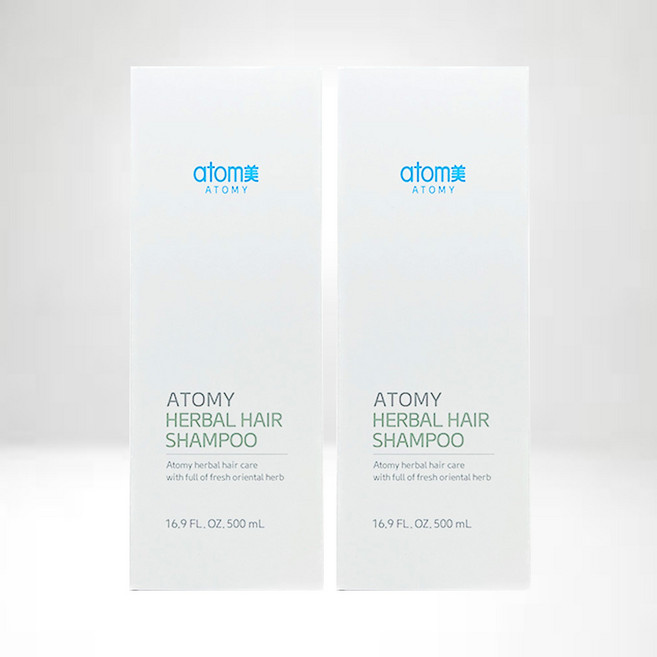 생모단 10% 허브성분 애터미 한방 샴푸 500ml 2개 세트 + 새부리형 마스크 2매 증정