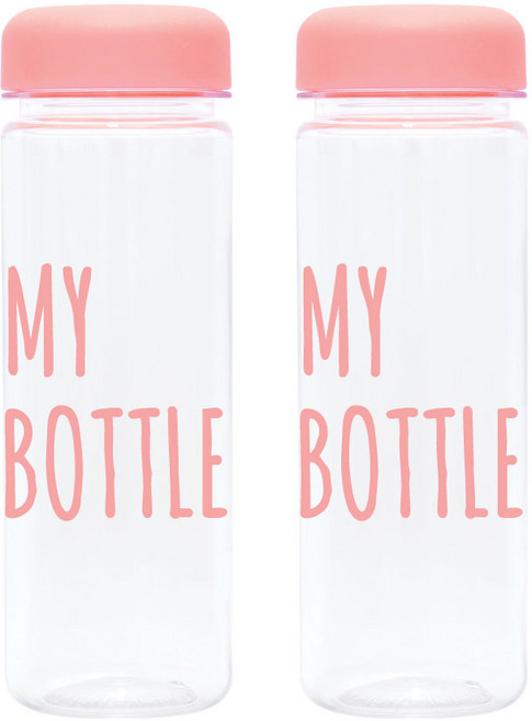 국산 마이보틀 트라이탄 보틀 물병 물통, 2개, 500ml, 핑크