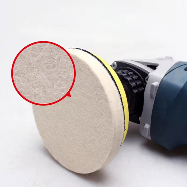 양모 펠트 연마 패드 휠 유리 스테인레스 스틸 광택제 수리 스크래치 75mm 100mm 125mm 150mm 180mm, [05] 6inch, 1개