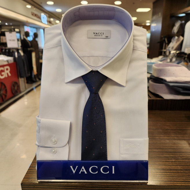 바찌 부평점 대검 폭 7cm 올오버 네이비 슬림 지퍼 자동 넥타이