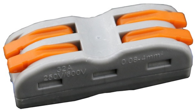 電線連接器 二進二出快速接線端子, 1個