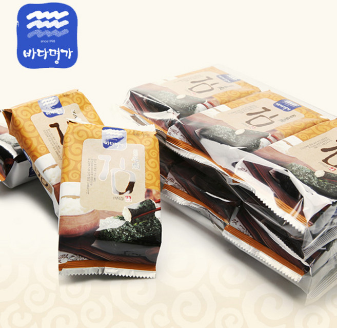 [완도명가]돌김(도시락-식탁)구이김3단x20봉, 20개, 15g