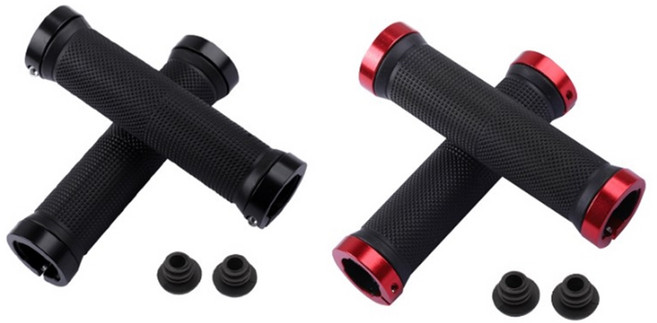 킹콩 자전거 컬러 고무 핸들그립 손잡이 전동킥보드 레버 미끄럼방지 바엔드, 레드