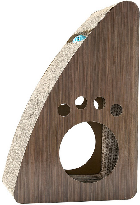 미스터추추 고양이 수직 스크래쳐 하우스형, 우드색, 1개