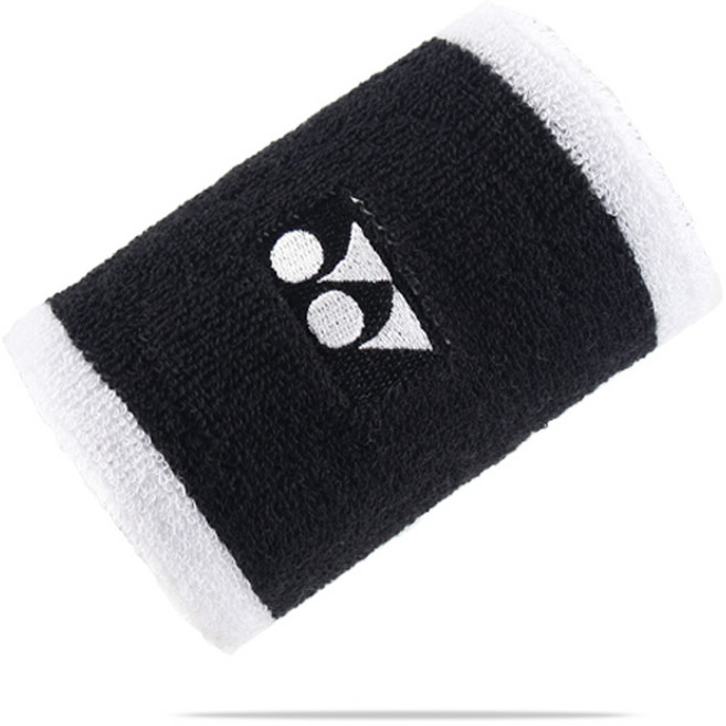 요넥스 와이드 손목밴드 블랙 배드민턴 테니스 배구 보호대, 1개