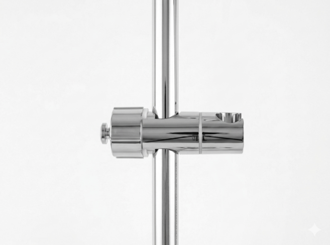 바스럽 원터치 탈부착 샤워기홀더, 실버