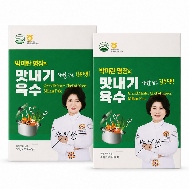 박미란 한식명장 맛내기 육수 분말스틱 국산 천연 조미료, 40개, 3.3g