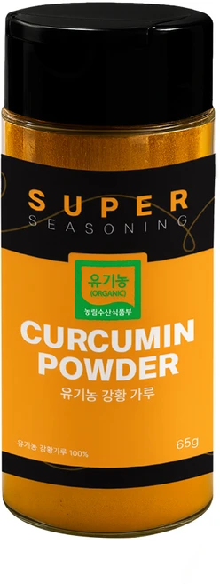 수퍼시즈닝 국산 100% 유기농 강황가루, 1개, 65g - 쿠팡