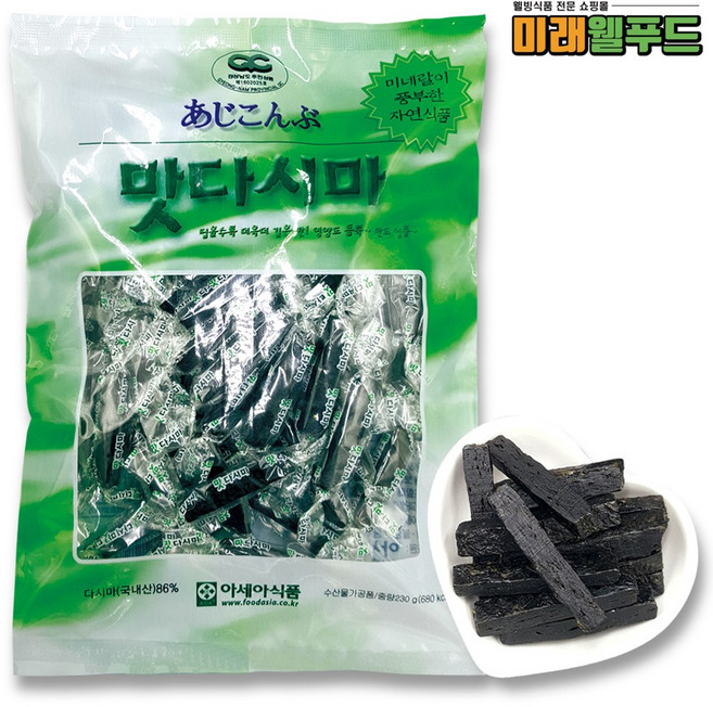 [미래웰푸드] 아세아식품 맛다시마 400g 200g/국내산 다시마 건강 젤리 주전부리, 1개