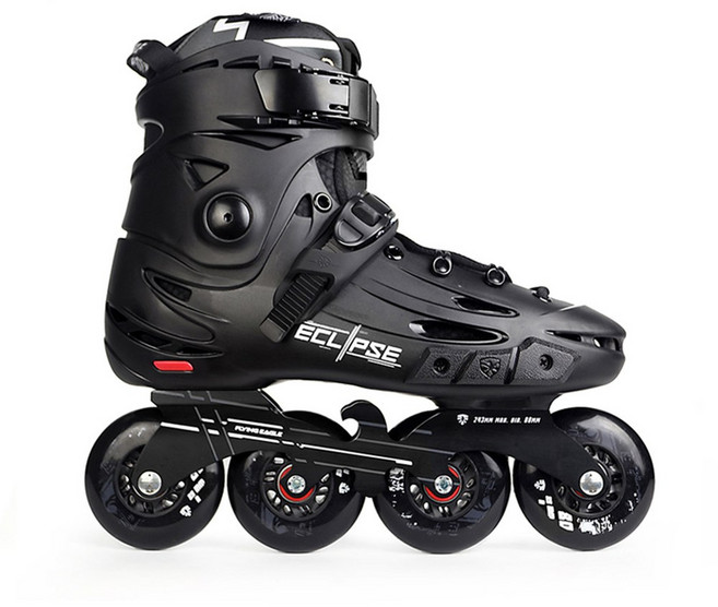 Japy 플라잉 이글 F5s 인라인 스케이트 Eclipse 성인용 롤러 신발 슬라롬 프리 스케이팅 SEBA ines, 43, Bla