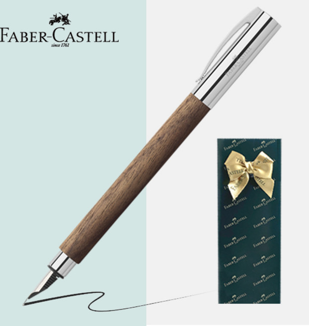 파버카스텔 만년필 엠비션 우드 [무료선물포장], 월넛우드, EF촉(가는촉)
