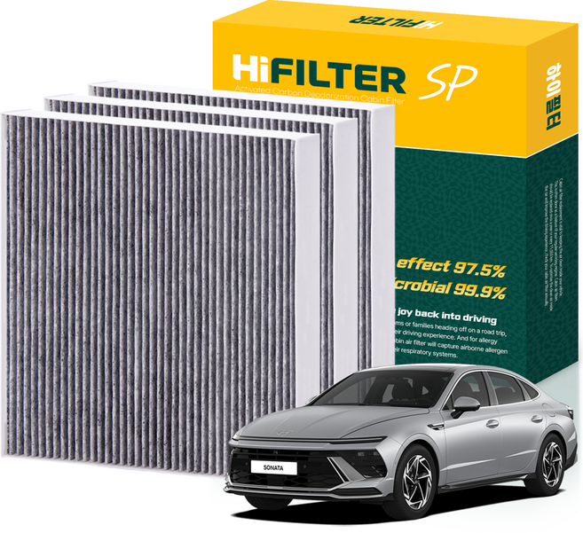 하이필터 현대 자동차 쏘나타 활성탄 에어컨필터, 3개, DN8 쏘나타 디 엣지 (PE) HI-L012