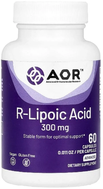 어드밴스드올쏘몰레큘러리서치AOR 알파리포산 R리포산 300mg 비건 캡슐 60정 - 쿠팡