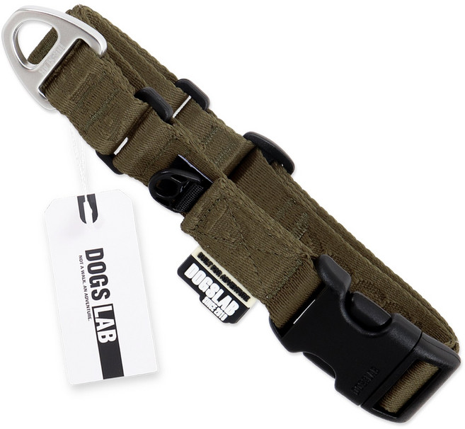 독스랩 강아지 마틴게일 목줄 소형견 대형견, 밀리터리 올리브, 1개