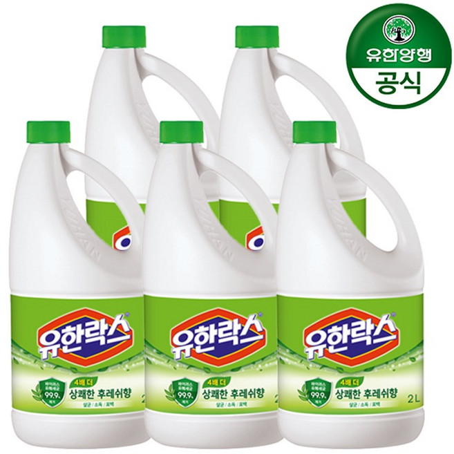 유한락스 후레쉬, 2L, 5개