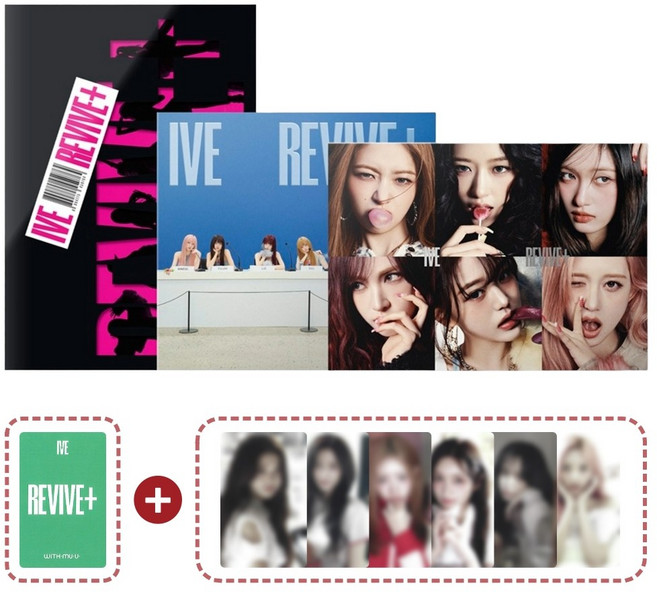 (3종세트+리바이브 찐포1장+멤버 6종포카) 아이브 앨범 IVE 정규2집 REVIVE+ 미공포 특전 [BANGERS+CHALLENGERS+SPOILERS]