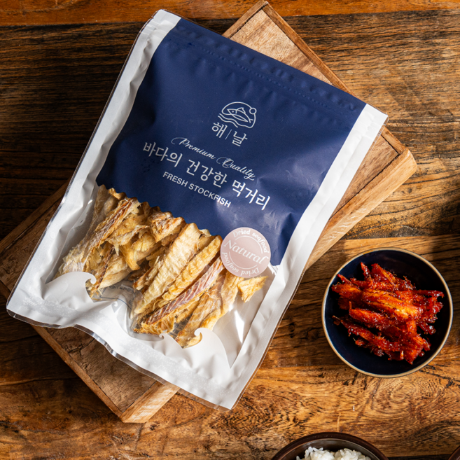 해날 손질 북어채 말린 북어 황금빛 황태채, 200g, 1개