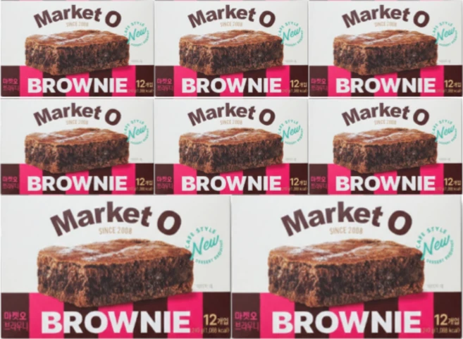 마켓오 브라우니 카페스타일 디저트, 240g, 8개 - 쿠팡