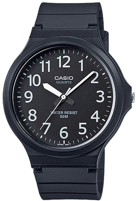 카시오 남성용 아날로그 우레탄 시계 MW-240-1BVDF