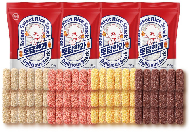 토담한과 찹쌀유과 파우치4종, 4개, 130g