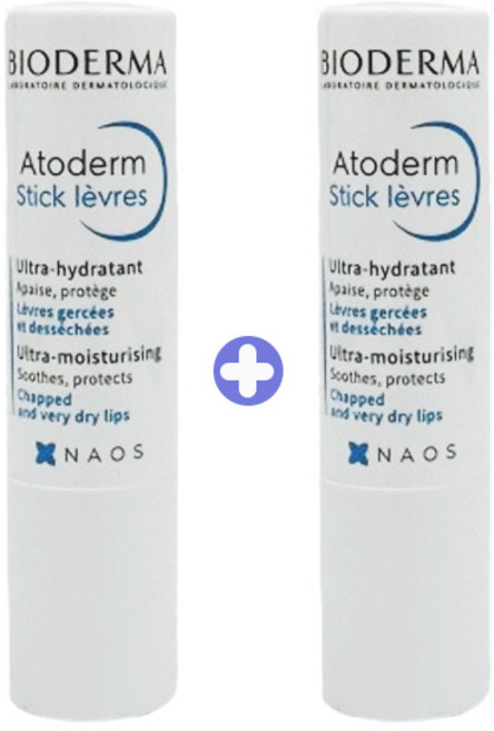 바이오더마 아토덤 스틱레브르 립밤, 라즈베리향, 4g, 2개