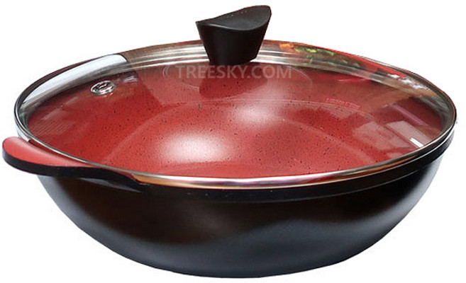 네오플램 드셰프 엑스트리마 인덕션 양수웍 전골냄비-28cm 1개/레드+블랙, 1개