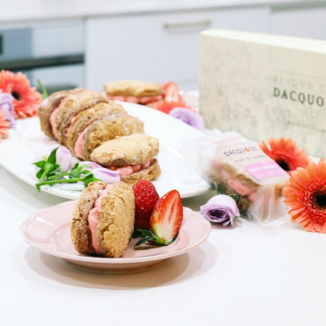 시루아네 더블딸기 다쿠아즈, 1박스, 70g