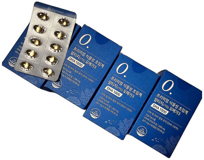 임산부 수유부 적합 초임계 알티지 DHA 고함량 오메가3 건강기능식품 60정 4개