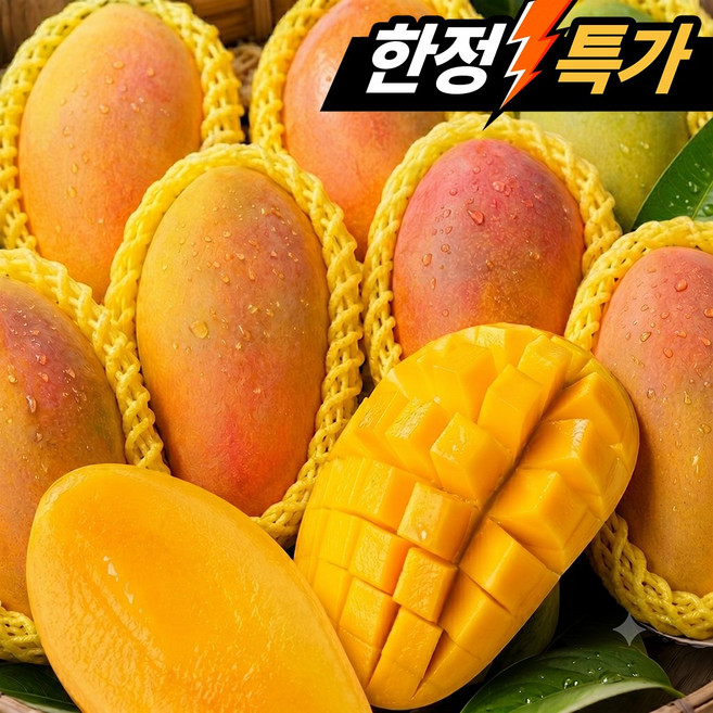 [항공직송] 고당도 싱싱 마하차녹 무지개망고, 1박스, 1kg