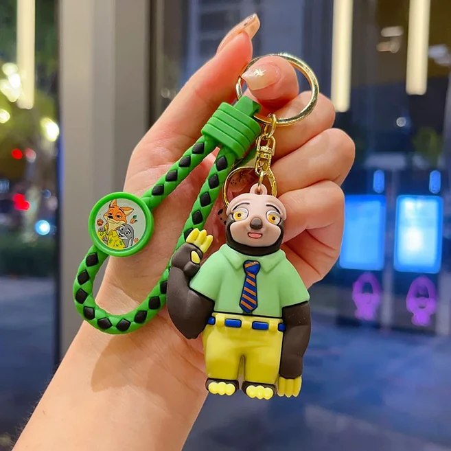 Zootopia 2 키체인 귀여운 주디 홉스 닉 와일드 인형 커플 배낭 장식 펜던트 자동차 열쇠고리 액세서리, 04 15