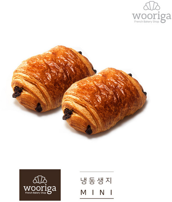 우리가스토리 프랑스 프리미엄 미니 뺑오쇼콜라 냉동빵 냉동생지, 28g, 30개