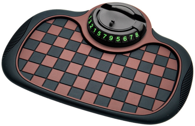 토르반 미끄럼방지 핸드폰거치 차량용논슬립패드, 브라운+블랙, 1세트