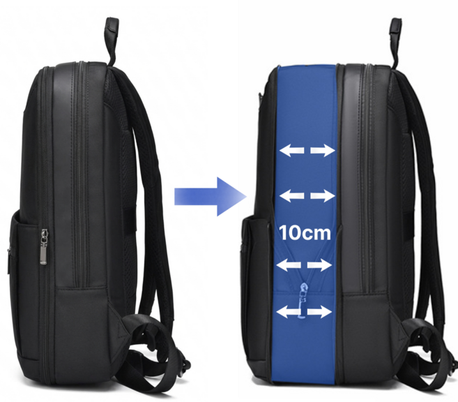 리빙에센스 슬림 확장형 대용량 직장인 백팩 대학생 노트북 가방