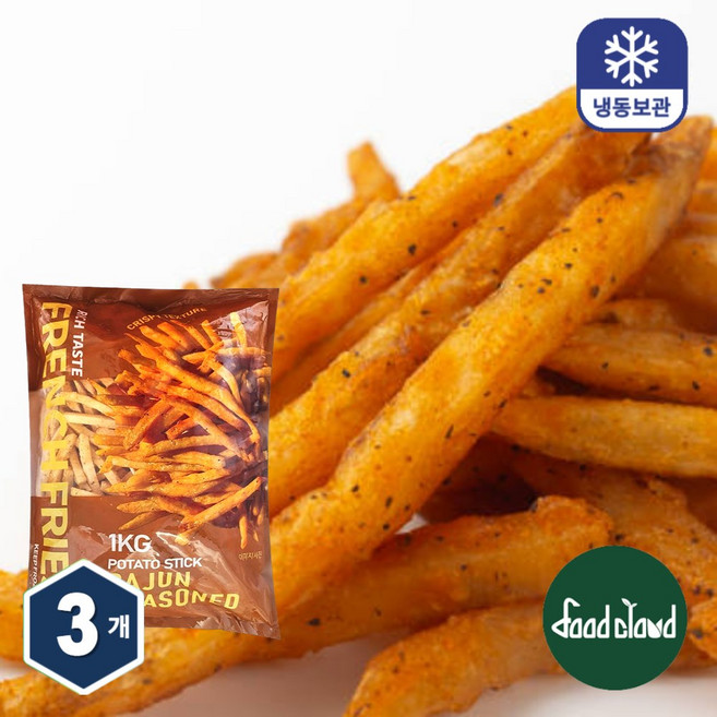 양념감자 케이준 (냉동), 3개, 2kg