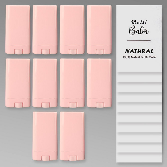 포포라운지 썬스틱공병 데오드란트 로션바 용기 15g, 10개, 핑크