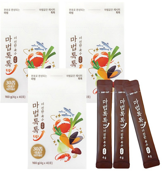 마법톡톡 UP 더진한 육수분말 (80포+체험3포) 육수가루 스틱, 4g, 123개