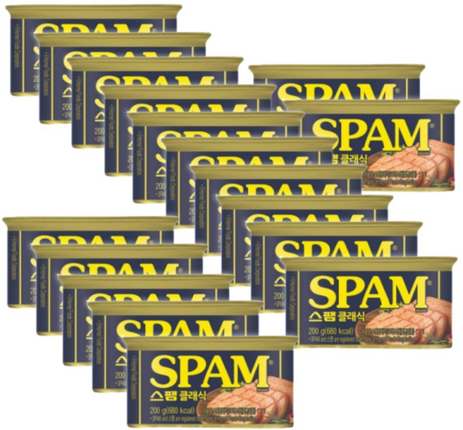 CJ제일제당 스팸 클래식 200g 17개 간식식재료