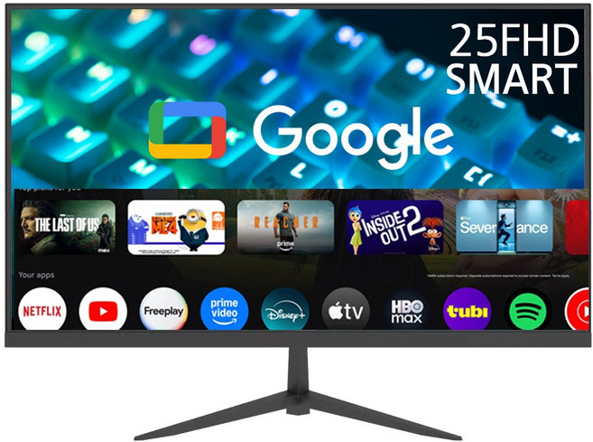 프리토스 68.6cm (27인치) FHD 스마트 모니터 안드로이드 블랙 화이트, 25인치 스마트모니터(블랙), 62.6cm