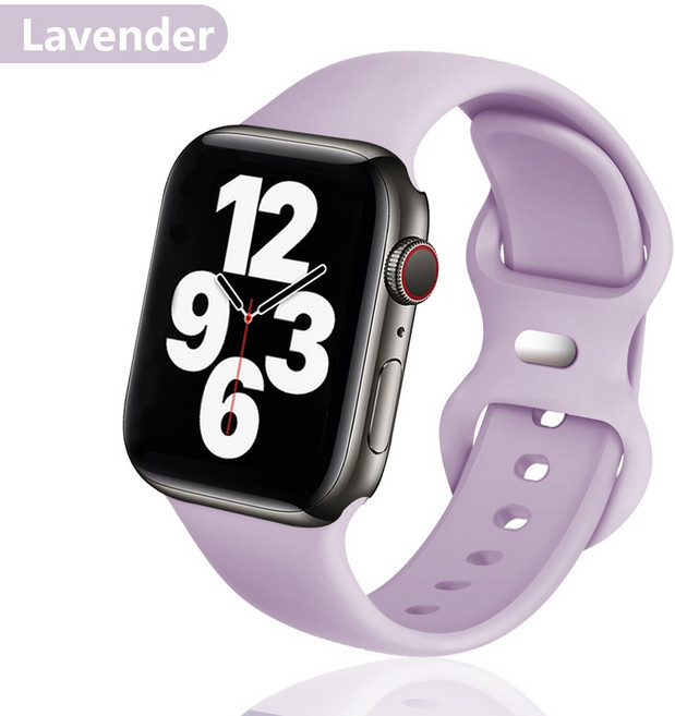 瑞克倉庫 Apple Watch 8字矽膠錶帶 - 舒適親膚, 薰衣草,42mm 44mm 45mm通用, 1個
