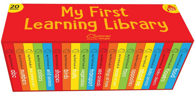 원더하우스북스 마이 퍼스트 러닝 라이브러리 유아 아기 영어책 단어 인지 사전 20권 세트 + 무료 음원 파일