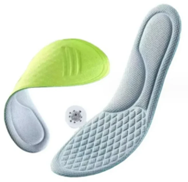 탈취제 흡수 땀 마사지 스포츠 깔창 소프트 메모리 폼 신발 남성 정형 외과 러닝 2 개, 03 EU 35-36, 01 Gray