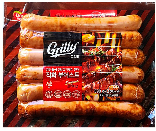 동원 오븐앤통그릴 직화부어스트 500g, 8개