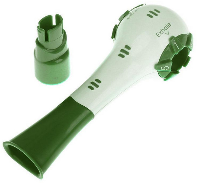 횡경막 호흡기 폐활량 운동기, 1개, 그린