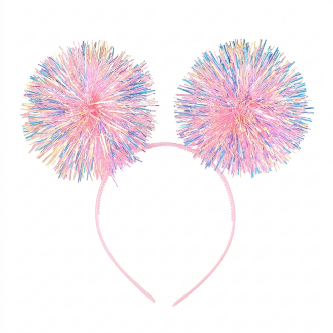 베르트폴 폭죽머리띠 파티 해피벌스데이 생일 연말 파자마 용품 헤어밴드, 코랄