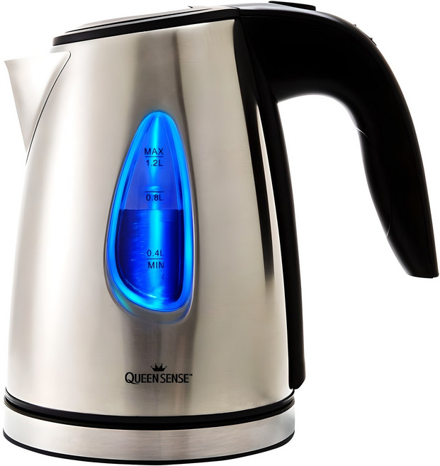 퀸센스 스텐레스 무선 전기주전자 1.2L, QS-S1200