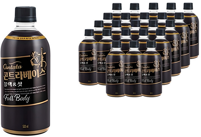 칸타타콘트라베이스 블랙 앤 샷, 500ml, 24개