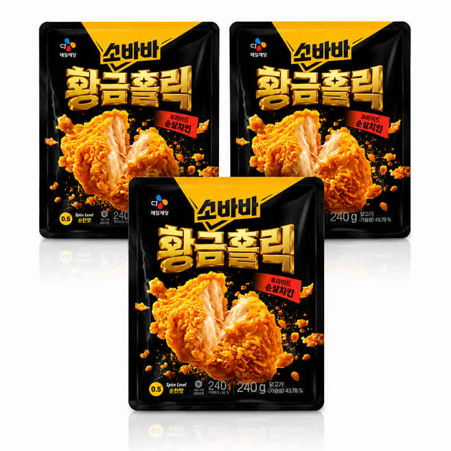 CJ 고메 소바바 치킨 순살 황금홀릭 후라이드, 5g, 1개