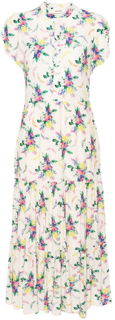 쟈딕앤볼테르 레이지 소프트 부케 프린트 맥시 드레스